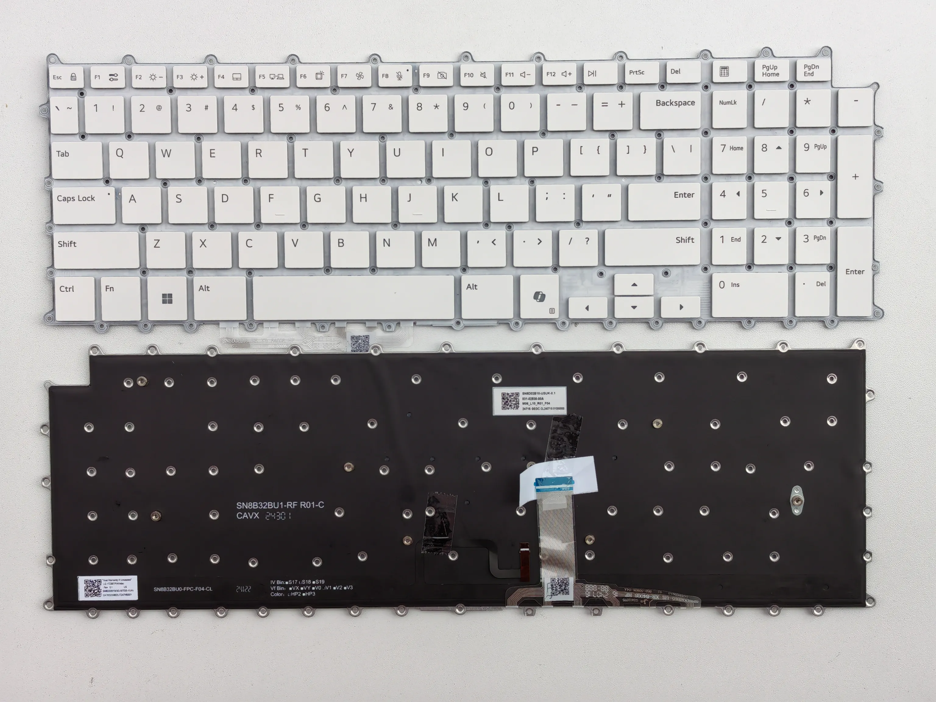 Picture of Laptop US keyboard forNew Replacement Keyboard Laptop For LG 17Z90TP AI key WHITE Backlit US US Layout